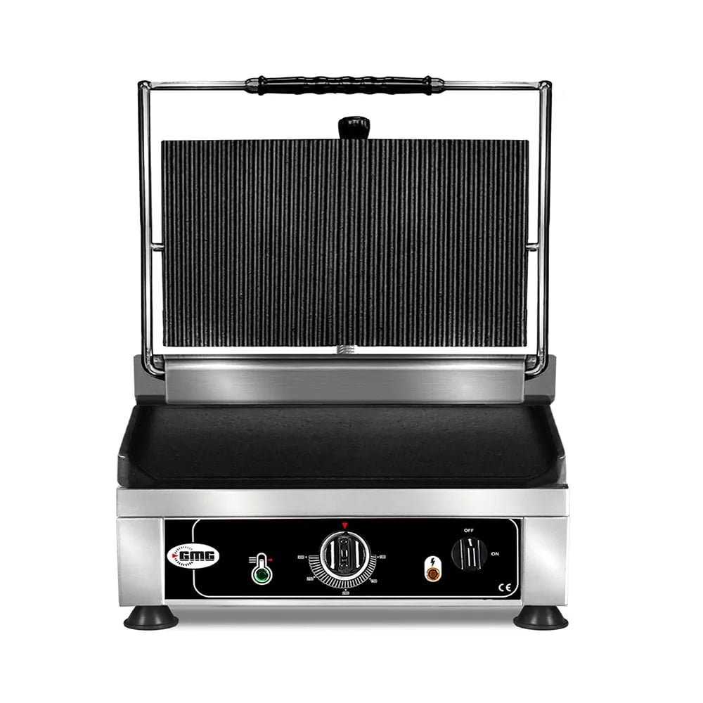 GMG grill à contact / grill à panini KG2745G 45x27 lisse en bas, rainuré en haut