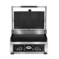 GMG grill à contact / grill à panini KG2745GDT 45x27 lisse en bas, rainuré en haut avec 2 régulateurs de température