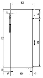 Armoire réfrigérée professionnelle Profi 700 GN 2/1 Superior - avec porte vitrée
