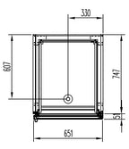 Armoire réfrigérée professionnelle Profi 700 GN 2/1 Superior - avec porte vitrée