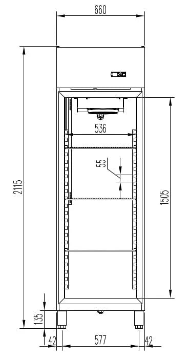 Armoire réfrigérée professionnelle Profi 700 GN 2/1