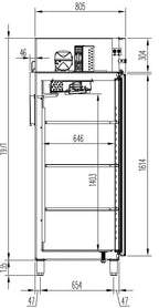 Armoire réfrigérée professionnelle Profi 700 GN 2/1