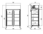 Armoire combinée réfrigération / congélation Profi 1400 GN 2/1 - avec 2 portes (côté gauche réfrigération positive, côté droit congélation)