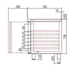 Table réfrigérée Profi 2/0 Superior avec dosseret - GN 1/1