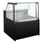 Comptoir réfrigéré TITAN 997 mm noir, éclairage LED, soubassement réfrigéré