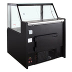 Comptoir réfrigéré TITAN 997 mm noir, éclairage LED, soubassement réfrigéré