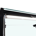 Comptoir réfrigéré TITAN 997 mm noir, éclairage LED, soubassement réfrigéré