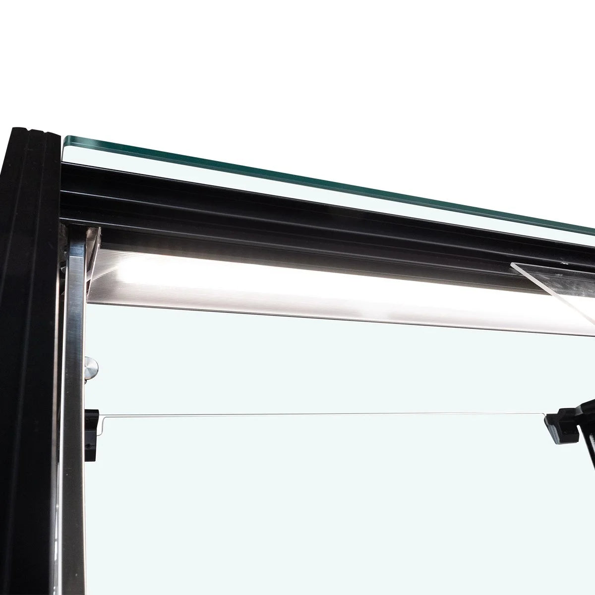 Comptoir réfrigéré TITAN 1935 mm noir, éclairage LED, soubassement réfrigéré