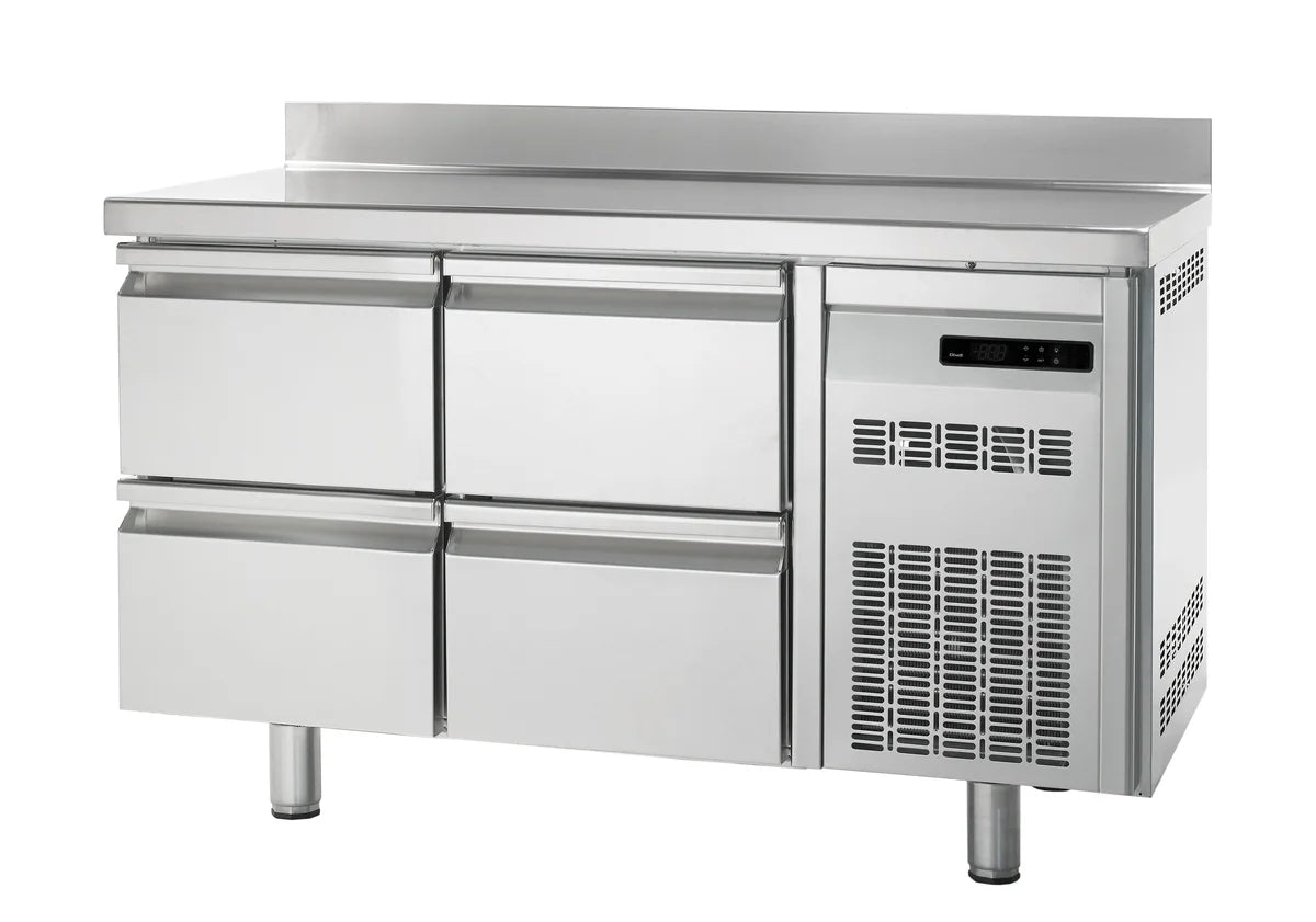 Table réfrigérée boulangerie Premium 0/4 avec dosseret