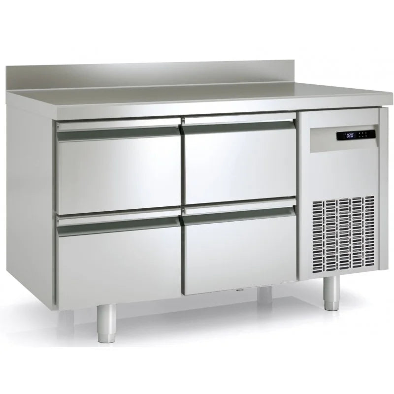 Table réfrigérée boulangerie Premium 0/4 avec dosseret