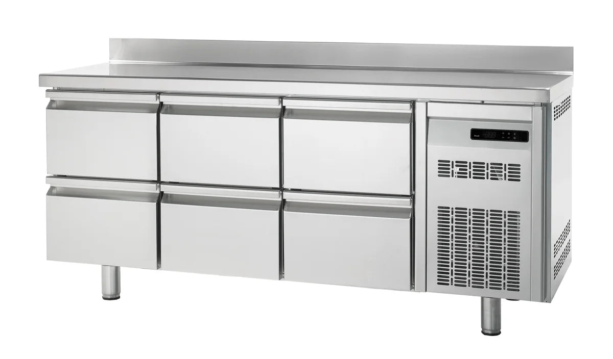 Table réfrigérée boulangerie Premium 0/6 avec dosseret