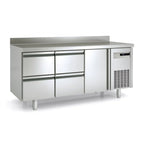 Table réfrigérée boulangerie Premium 1/4 avec dosseret
