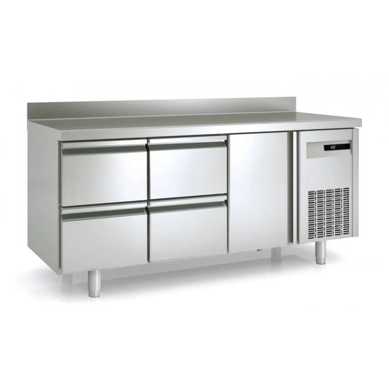 Table réfrigérée boulangerie Premium 1/4 avec dosseret
