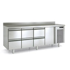 Table réfrigérée boulangerie Premium 1/6 avec dosseret