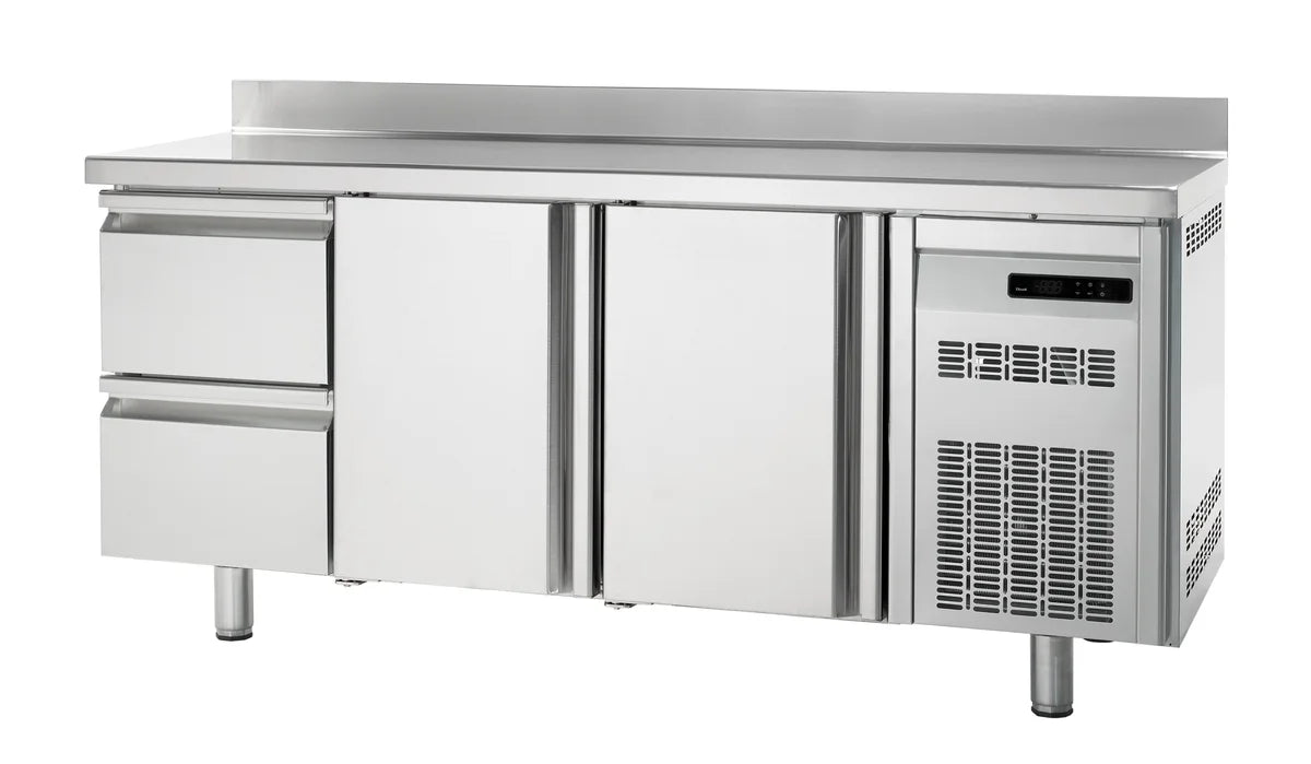 Table réfrigérée boulangerie Premium 2/2 avec dosseret
