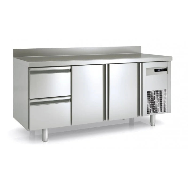 Table réfrigérée boulangerie Premium 2/2 avec dosseret