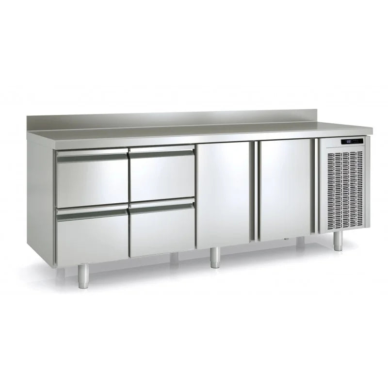 Table réfrigérée boulangerie Premium 2/4 avec dosseret