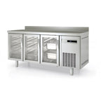 Table réfrigérée de boulangerie Premium 3/0 avec dosseret et portes vitrées