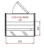 Comptoir réfrigéré PROFI 100 - vitrage frontal arrondi, 1050 mm, avec éclairage LED
