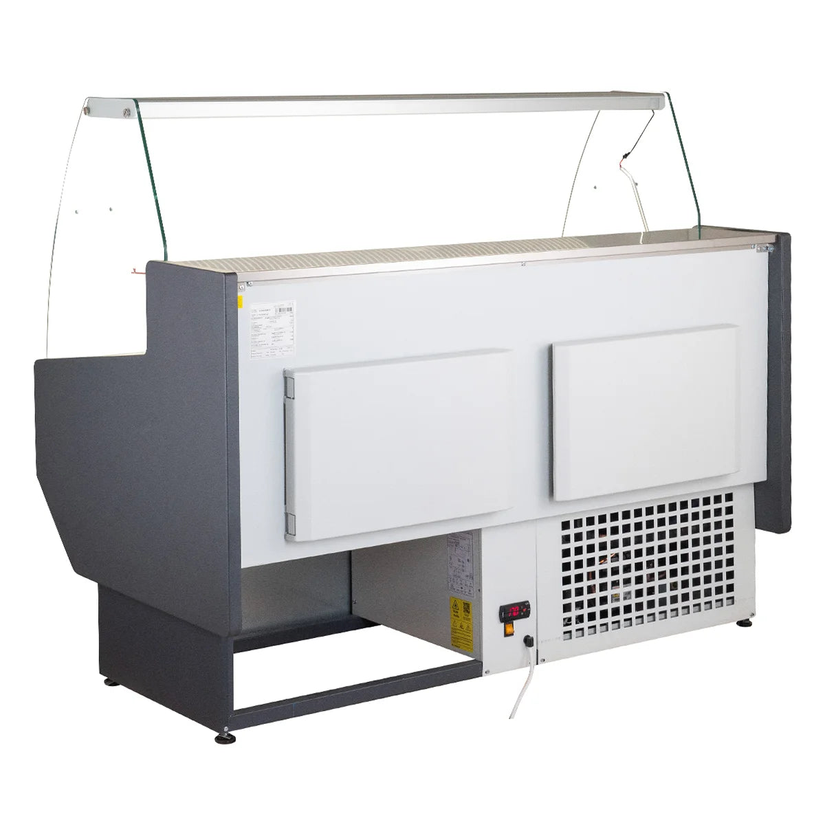 Comptoir réfrigéré PROFI 200 - vitre frontale arrondie, 2025 mm, avec éclairage LED