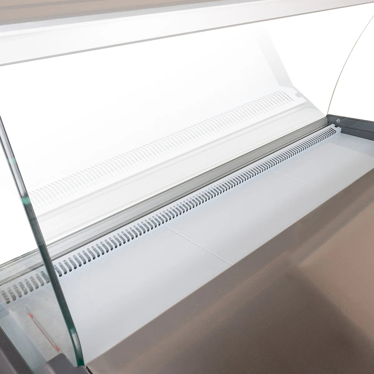 Comptoir réfrigéré PROFI 200 - vitre frontale arrondie, 2025 mm, avec éclairage LED