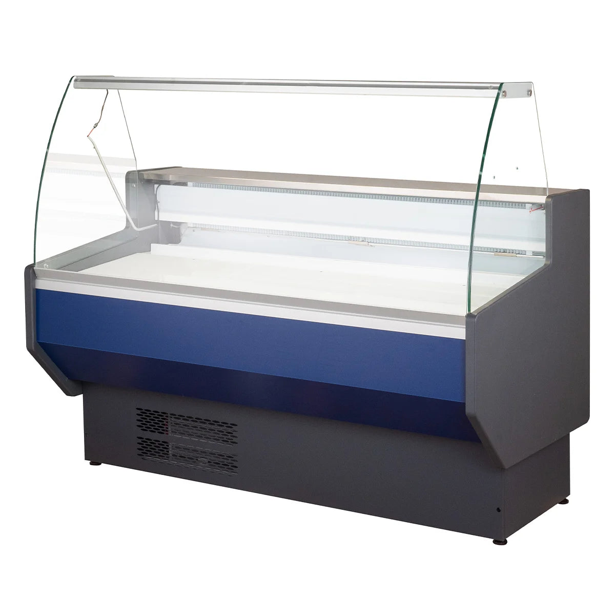 Comptoir réfrigéré PROFI 250 - vitre frontale ronde, 2525 mm, avec éclairage LED