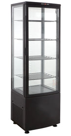 Vitrine réfrigérée ECO 235 litres, éclairage LED, 4 grilles, noire