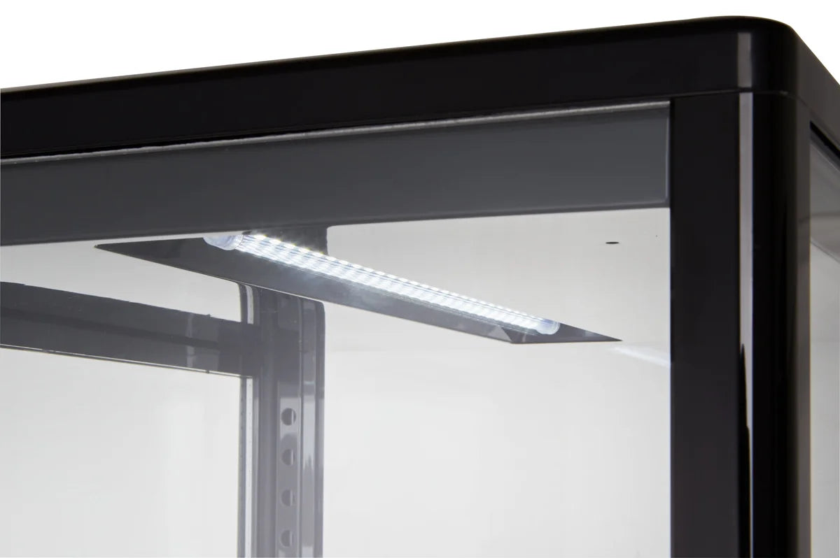 Vitrine réfrigérée ECO 58 litres, éclairage LED, 2 grilles, noire