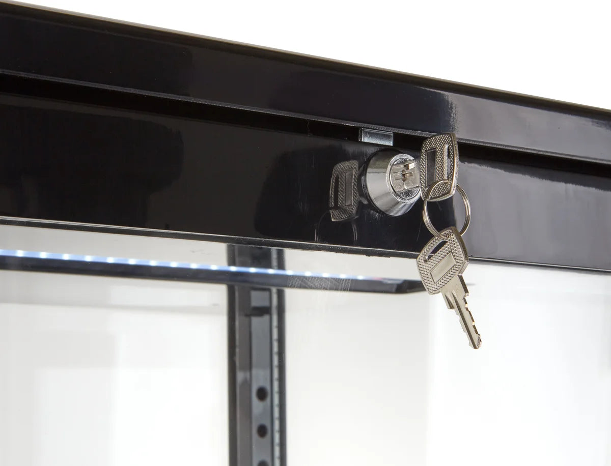 Vitrine réfrigérée ECO 78 litres, éclairage LED, 3 grilles, noire