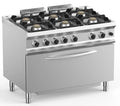 Cuisinière à gaz Dexion Lux 700 - 110/73 avec four à gaz - 6 feux - 41 kW