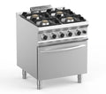 Cuisinière à gaz Dexion Lux 700 - 70/73 avec four à gaz - 4 feux - 34 kW
