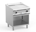 Plancha électrique Dexion Lux 700 - 70/73 - ½ lisse, ½ rainurée, chromée - 10 kW