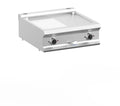 Plancha électrique Dexion Lux 700 - 70/73 - ½ lisse, ½ rainurée - modèle de table - 10 kW