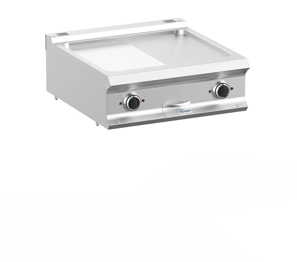 Plancha électrique Dexion Lux 700 - 70/73 - ½ lisse, ½ rainurée - modèle de table - 10 kW
