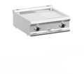 Plancha électrique Dexion Lux 700 - 70/73 - ½ lisse, ½ rainurée, chromée - modèle de table - 10 kW