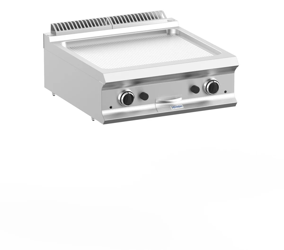 Plaque à snacker à gaz Dexion Lux 700 - 70/73 - rainurée - appareil de table - 14 kW