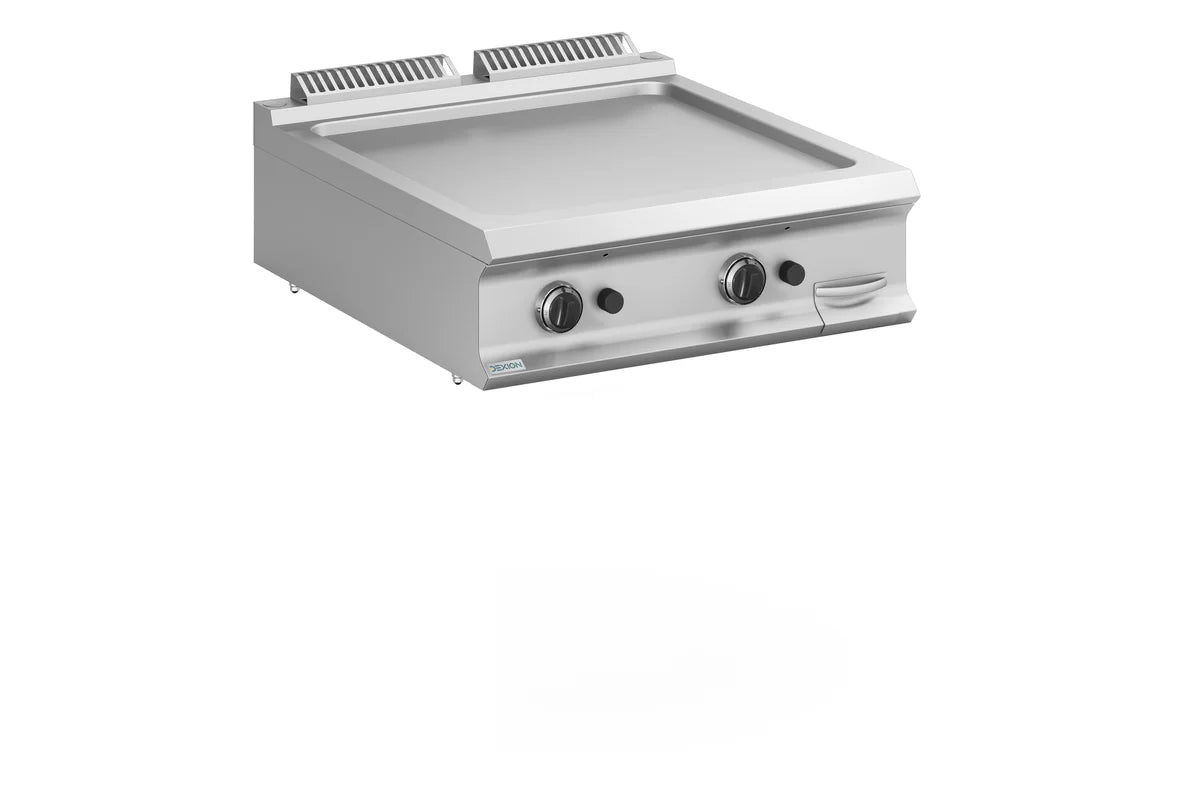 Plaque à snacker à gaz Dexion Lux 980 - 80/90 - lisse - appareil de table - 18,4 kW