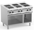 Cuisinière électrique Dexion Lux 700 - 110/70 - 6 plaques carrées - 15,6 kW