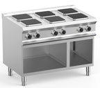 Cuisinière électrique Dexion Lux 700 - 110/70 - 6 plaques carrées - 15,6 kW