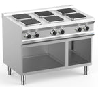 Cuisinière électrique Dexion Lux 700 - 110/70 - 6 plaques carrées - 15,6 kW