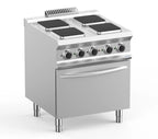 Cuisinière électrique Dexion Lux 700 - 70/73 avec four électrique - 4 plaques carrées - 15,7 kW
