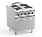 Cuisinière électrique Dexion Lux 700 - 70/73 avec four électrique - 4 plaques carrées - 15,7 kW