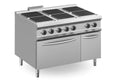 Cuisinière électrique Dexion Lux 980 - 120/90 avec four électrique - 6 plaques carrées - 26 kW
