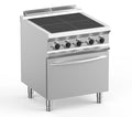 Cuisinière électrique Dexion Lux 700 - 70/73 avec four électrique - 4 plaques carrées encastrées - 10 kW