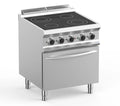 Cuisinière vitrocéramique Dexion Lux- 700 - 70/73 avec four électrique - 4 zones de cuisson rondes - 13,9 kW