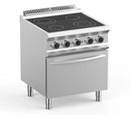 Cuisinière vitrocéramique Dexion Lux- 700 - 70/73 avec four électrique - 4 zones de cuisson rondes - 13,9 kW
