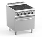 Cuisinière vitrocéramique Dexion Lux- 700 - 70/73 avec four électrique - 4 zones de cuisson rondes - 13,9 kW