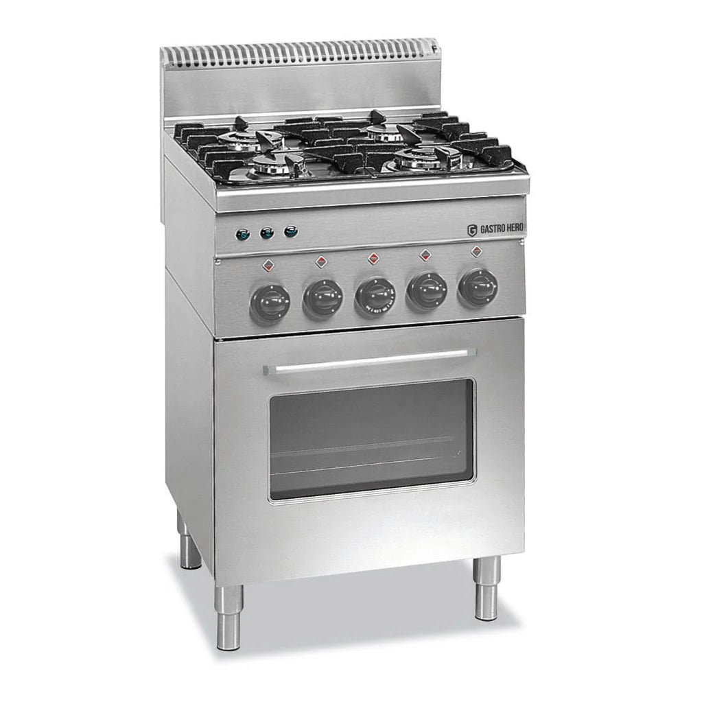 Cuisinière à gaz Série 600 - 60/60 avec four électrique, chaleur tournante et gril électrique