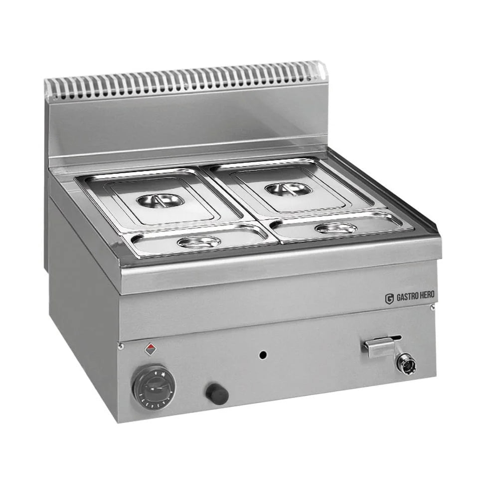 Bain-marie à gaz Série 600 - 60/60 - GN 1/1+1/4+1/4 - Appareil de table - 5 kW