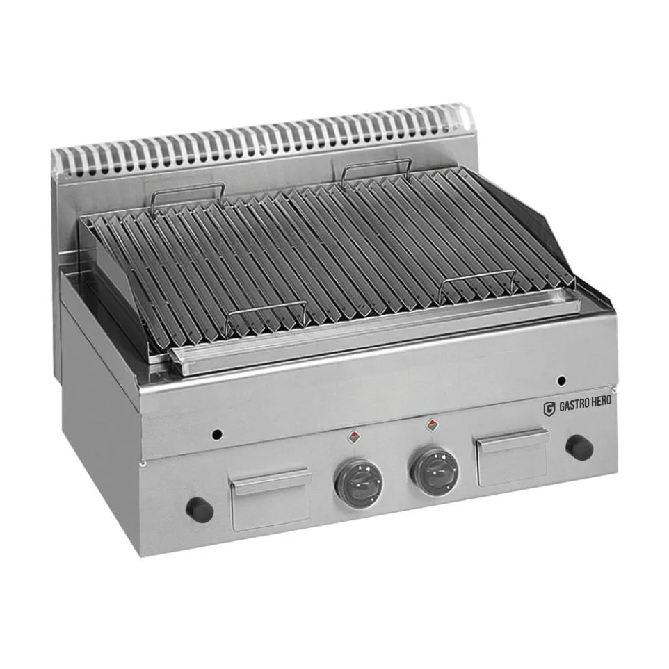 Grill à pierre de lave Série 600 - 80/60 - Grille de cuisson pour viande - Appareil de table - 14 kW